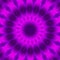 Neon circle background in purple tones . Kaleidoscopic pattern. Futuristic mandala