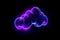 Neon cloud icon: Simplistic elegance of cloud computing!