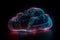 Neon Clouds: Redefining Data Visualization in a Futuristic Style - 3D High Tech Rendering