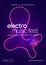 Neon club flyer. Electro dance music. Trance party dj. Electroni