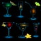 Neon-Cocktail-icon-set