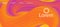 Neon Color Website Layout. Landing Page, Orange, Pink Background. 3d Fluid