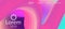 Neon Color Website Layout. Landing Page, Pink, Purple Background. 3d Fluid