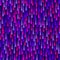 Neon colored purple rain drops on dark blue background