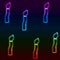 Neon colorful candles seamless colorful background