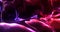 Neon colorfully dark swirling liquid. Wave flows 3d render with purple gradient