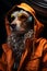 Neon Contemplation: Cyberpunk Bedlington Terrier
