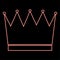 Neon crown the red color vector illustration flat style image