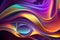 Neon curved wave colorful background Generative AI