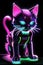 The neon Cyborg Cat Design AI model is an advanced artificial intelligence system specifically developed to assist in creating