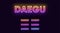 Neon Daegu name, City in South Korea. Neon text of Daegu city. Vector set of glowing Headlines