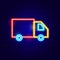 Neon Delivery Truck Icon Vector Illustration of Transport Object