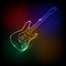 Neon electric guitar