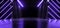 Neon Electric Laser Violet Purple Arc Lights Glowing Vibrant In Concrete Tunnel Corridor Columns Dark Night Empty Sci Fi