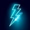 Neon Electric Lightning Bolt Vector