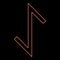 Neon eywas rune yew strength egis symbol red color vector illustration image flat style