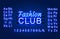 Neon Fashion club text banner. Night Sign board