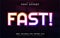Neon fast text effect editable