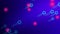 Neon Flying Stars Gradient Looped Background Animation.