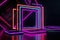 neon frame with abstract background for creative mockup