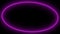 Neon frame in the shape of an ellipse for text and signs animation changing shades of lilac