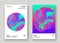 Neon gemstone artistic cover design. Fluid holographic gradient
