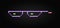 Neon glasses pixel on building wall background. Glasses pixel neon