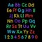 Neon glow alphabet. Vector. design, party, retro, 3d, art, font,