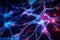 Neon glow of neural synapses weaving intricate connections, Generative AI