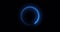 Neon glowing blue animated circle preloader icon