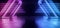 Neon Glowing Cyber Virtual Laser Triangle Purple Pantone Blue Lights On Grunge Rough Concrete Reflective Dark Night Stage Club
