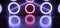 Neon Glowing Futuristic Purple Blue Laser Circle  Beam Shapes Night Retro Modern Stage Grunge Concrete Construction Reflective