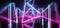 Neon Glowing Laser Beam Sci Fi Future Modern Portal Gate Virtual Cyber Vibrant Triangle Rectangle Abstract Shaped Tunnel Corridor