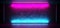 Neon Glowing Led Sci Fi Futuristic Retro Club Stage With Empty Lighted Purple Blue Frosted Glass Frame On Grunge Brick Wall