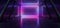 Neon Glowing Sci Fi Futuristic Alien Spaceship Rectangle Shaped Laser Beam Purple Blue Dark Hall Underground Tunnel Corridor