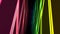 Neon glowing stripes pn black background, 3d graphics