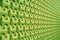 Neon green diminishing perspective of wall surface pattern