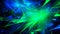 Neon Green and Electric Blue Abstract Pattern Wallpaper