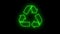 Neon Green Recycling Symbol Banner.