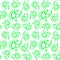 Neon green white doodle alien frog seamless pattern vector