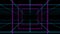 Neon Grid Square Loop Background