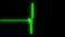 Neon heartbeat flatline. Pulse trace green line