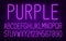 Neon high purple font on dark background.