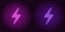 Neon icon of Purple and Violet Electric Energy