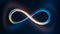 Neon infinity metaverse symbol