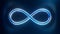 Neon infinity metaverse symbol