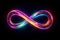 Neon Infinity Symbol, Generative AI