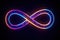 Neon Infinity Symbol, Generative AI