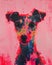 Neon-infused, characterful animal dog portraits