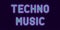 Neon inscription of Techno Music. Vector